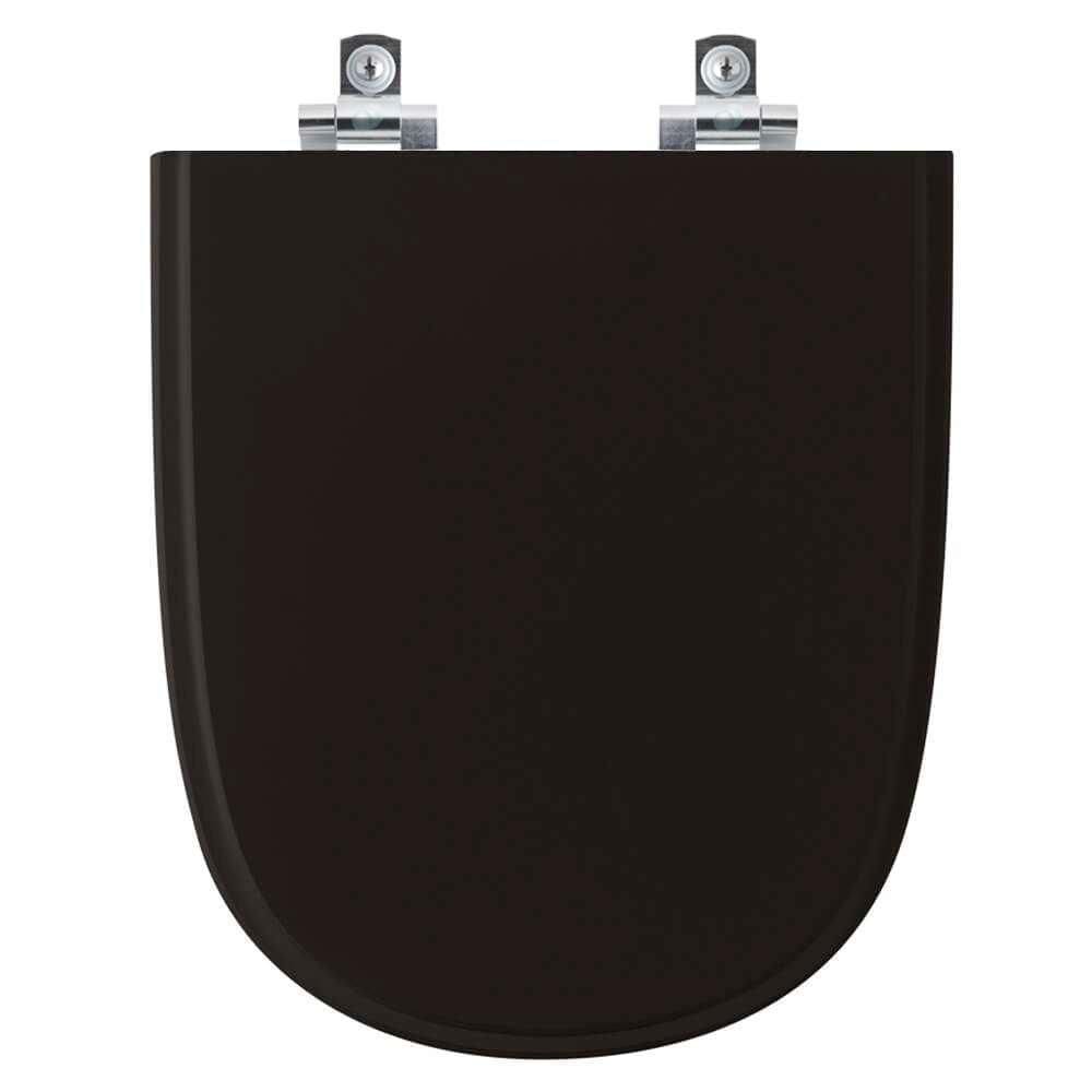 Assento Sanitário Soft Close Ezedra Preto para vaso Ideal Standard