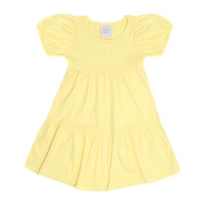Vestido Primeiros Passos Menina - Amarelo - 50613-4