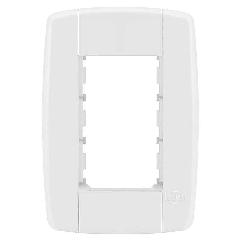 Placa 3 Módulos Com Suporte 4X2 - Ilumi Lev - 8710