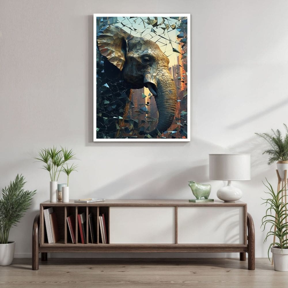 Quadro Decorativo Elefante Animal 007 60cmx80cm