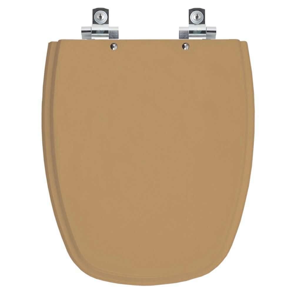 Assento Sanitário Soft Close Monte Carlo Bege Castor para vaso Deca