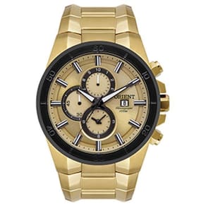 Relógio Orient Masculino Dourado Cronógrafo Mgssc050 C1Kx