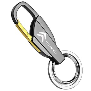 Chaveiro Citroen C3 C4 C5 Aircross Luxo W em Aço - Grafite