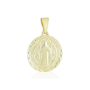 Pingente Sao Bento Banhado A Ouro 18K
