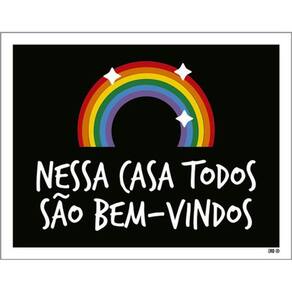 Kit 5 Placas Nessa Casa Todos São Bem Vindos 36X46