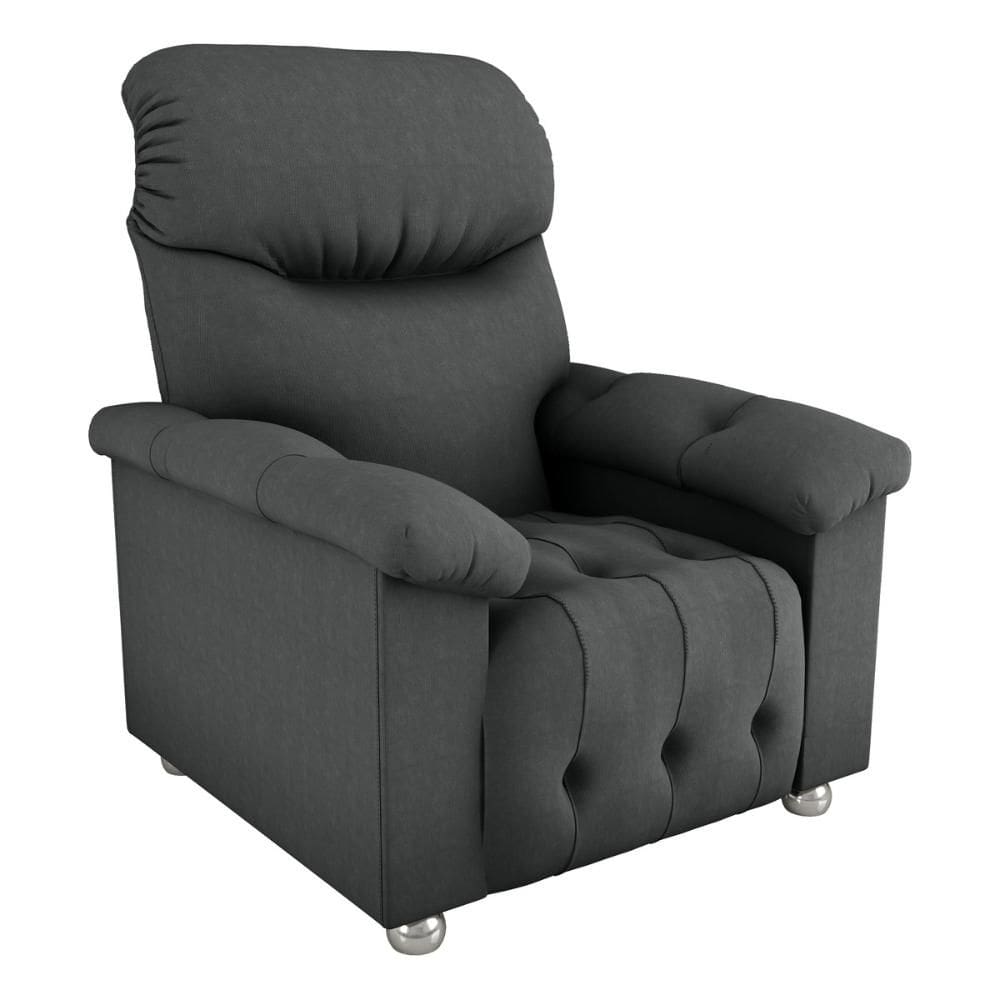 Poltrona Retrátil e Reclinável 83cm Tecido Suede Multimóveis CR45262