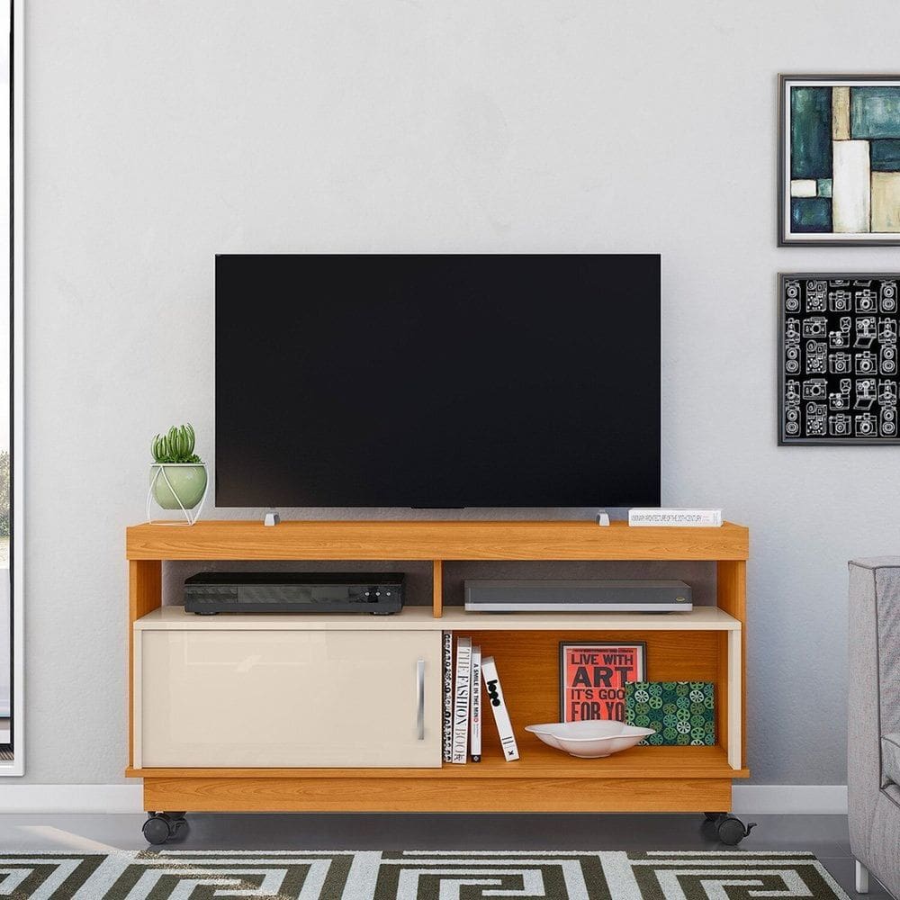 Rack para Tvs Ate 50 Polegadas Artur Cinamomo/Offwhite