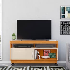 Rack para Tvs Ate 50 Polegadas Artur Cinamomo/Offwhite