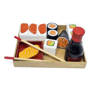 Kit Sushi De Madeira Brinquedo Educativo 16 Pçs Newart Kids