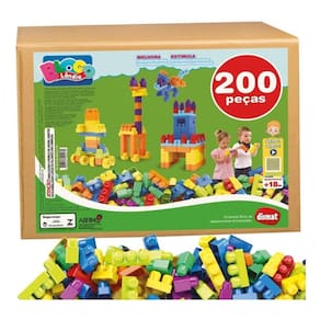 Brinquedo De Montar 200pcs Mais Blocos Blocolandia Dismat