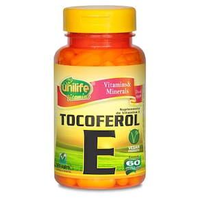 Vitamina E Tocoferol 10mg - 60 Cápsulas - Antienvelhecimento