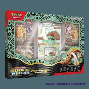 Box Pokémon Destinos Paldea Presa Grande Ex Brilhante Copag