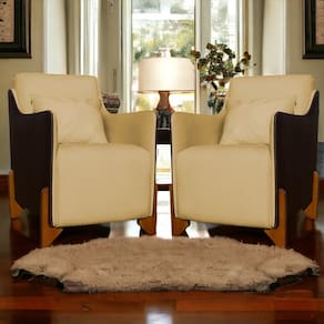 Kit 2 Poltronas Decorativa Heloisa Veludo Mostarda/Corano Marrom - Londrilar