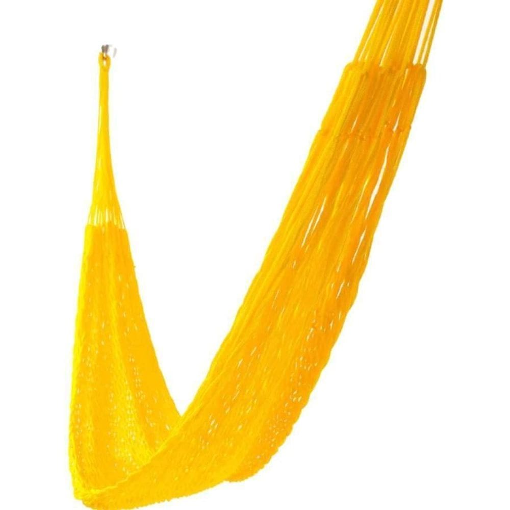 Rede De Dormir Camping Nylon Impermeável Tarrafa Amarela