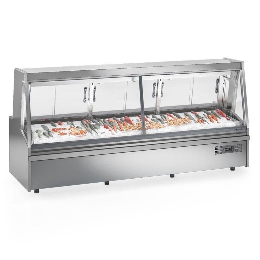 Balcão Frigorífico Peixaria Standard Gapx300a Gelopar Expositor De Peixes Inox 220v