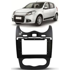 Moldura Painel 2 Din 10 Polegadas Sandero 2012 À 2014 Preto