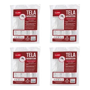 Kit De Tela Mosquiteira Para Janela Casa 1,5 X 1,8 Poliester
