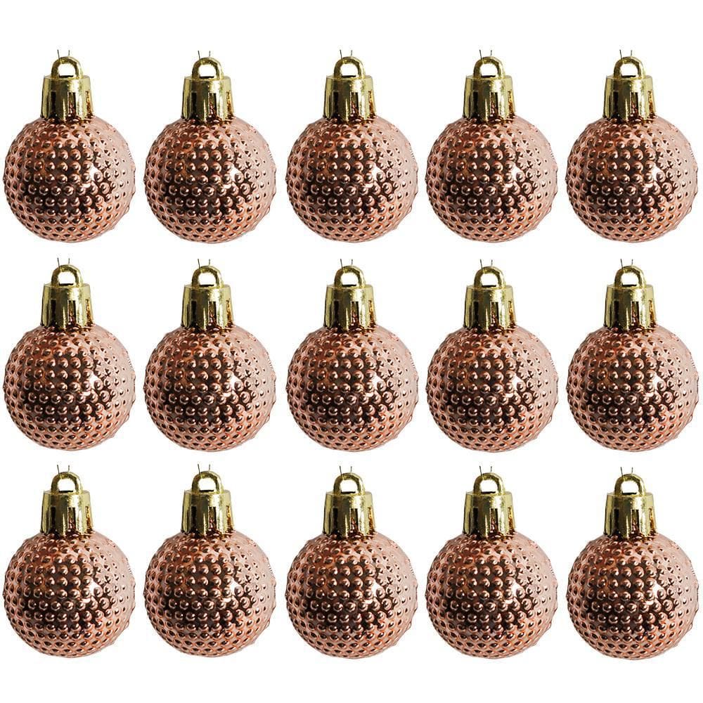 Bola De Natal Champagne Com 30 Peças 3cm De No Tubo