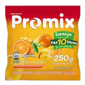 Refresco Pó Promix Caixa Com 10 Unidades De 250G - Laranja