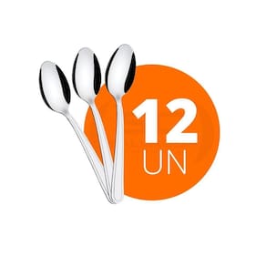 12 Colheres Sobremesa Búzios Em Aço Inox Csibag - Tramontina