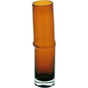Vaso Decorativo Enfeite Casa Vidro 32x8x8cm âmbar