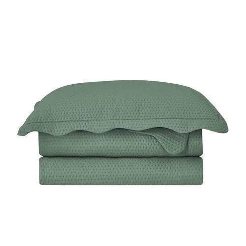 Kit Colcha / Cobre Leito Casal Bullet - Camesa Verde