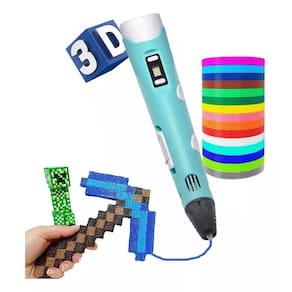 Caneta 3D Led Com Filamento Impressora Brinquedo Infantil