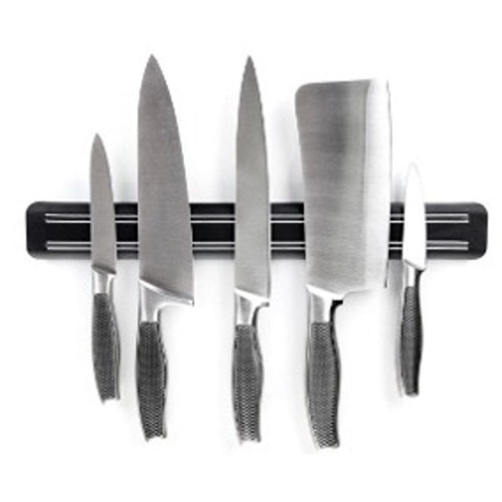 Barra Magnética Imã para Facas e Ferramentas 33 cm - Preto