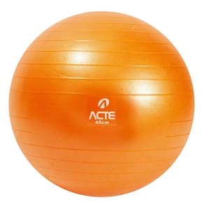 Bola de Pilates Acte Sports 45cm Laranja Com Bomba de Ar T9-45