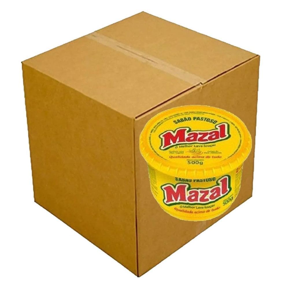 18 Potes De Sabão Pastoso Mazal 500G.