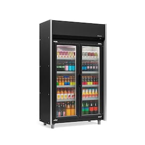 Expositor 2 Portas Geas2p Gelopar Auto Serviço Preto 4 Prateleiras 220v