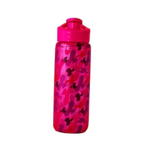Garrafa Squeeze Pet Camuflada 720 Ml Juvenil Sleeve Rosa