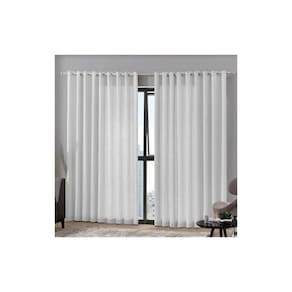 Cortina Bella Janela 300x170 cm Duo Mônaco Com Forro Corta Luz Marfim