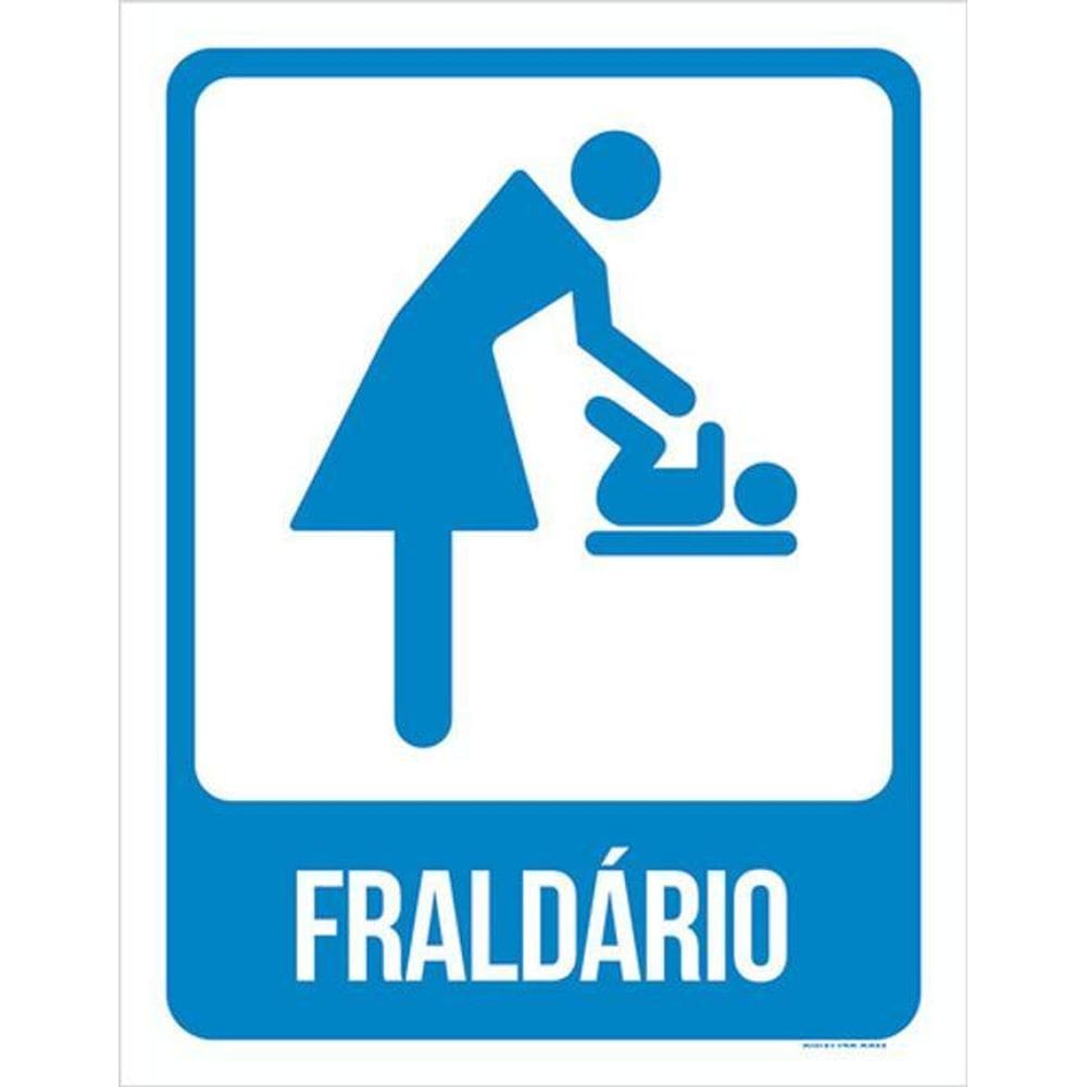 Kit 5 Placas Fraldário Azul 36X46