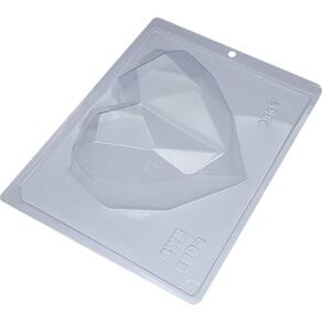Forma De Silicone Coração Lapidado 500G Confeitaria Novidade
