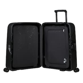 Mala Grande Magnum Eco Samsonite Polipropileno Cadeado Tsa 4 Rodas Duplas Giro 360 Preto G