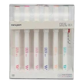 Marcador Fineliner Newpen Ginza Magic Kingdom 6 Cores