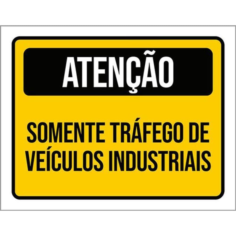 Kit 5 Placas Atenção Somente Tráfego Veículos 36X46