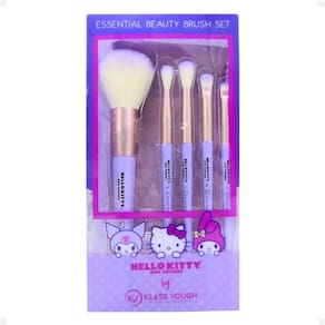 Kit de Pincéis com Necessaire Hello Kitty By Klass Vough Essential Beauty Brush Set Kthk-01