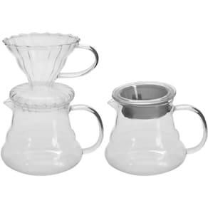 Jogo Passador de Café e Jarra Vidro Borossilicato 500ml