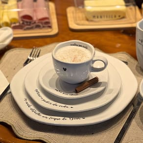 Xícara Para Chá Com Pires Em Porcelana Ryo White 220ml Oxford - Exclusivo