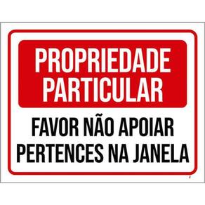 Kit 5 Placas Favor Não Apoiar Pertences Janela 36X46