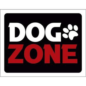 Kit 5 Placas Dog Zone Patinha Vermelha 36X46