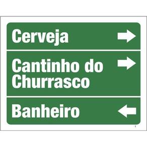 Kit 5 Placas Cerveja Cantinho Churrasco Banheiro 36X46
