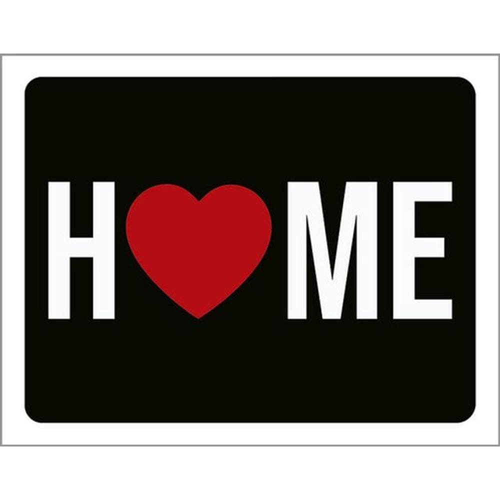 Kit 5 Placas Home Coração 36X46