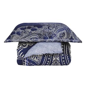 Kit Colcha Mellow Queen Zaki Azul Marinho 250x260cm