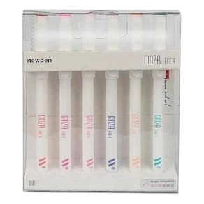 Marcador Fineliner Newpen Ginza Magic Kingdom 6 Cores