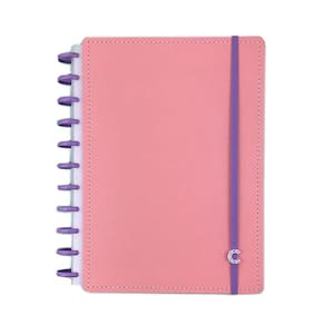 Caderno Inteligente Pastel Rosa Rose Universitario 140