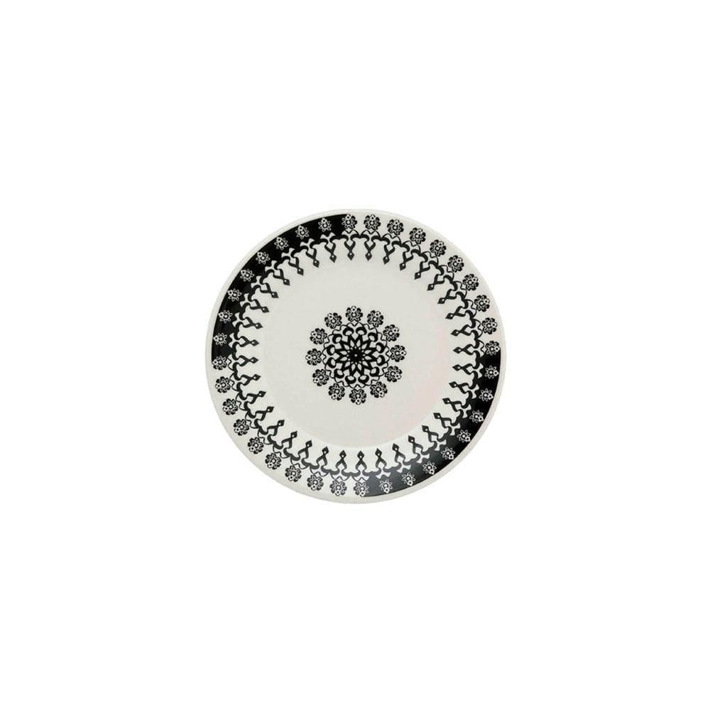 Prato Sobremesa Donna Folk 18Cm - Caixa Com 12 Unidades