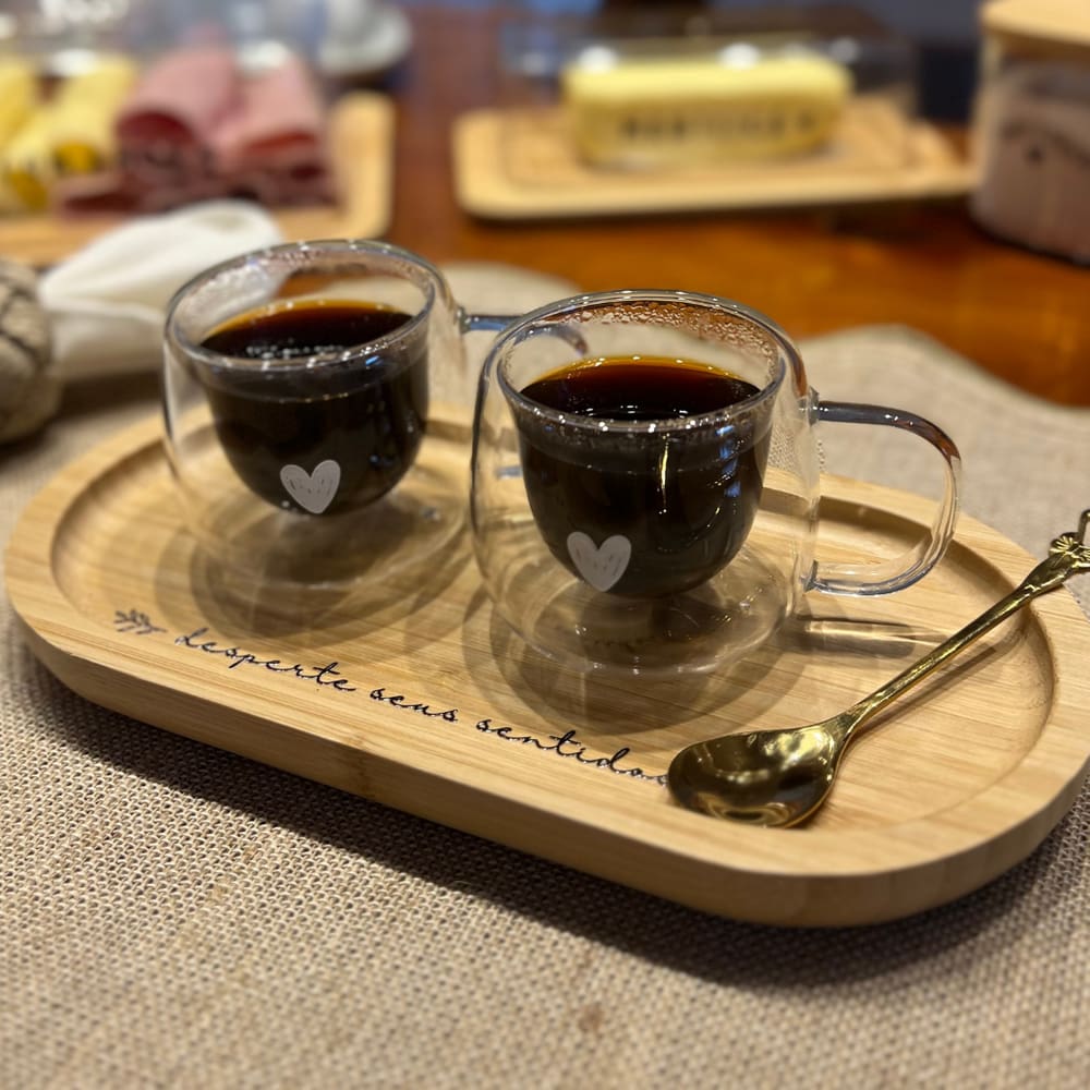 Xícara Para Café Em Vidro Borossilicato Com 2 Peças 80ml Mimo Style - Exclusivo